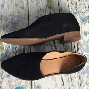 Crown Vintage black suede cutout flats